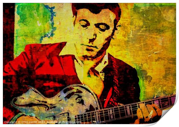 Carl Perkins Print by OTIS PORRITT