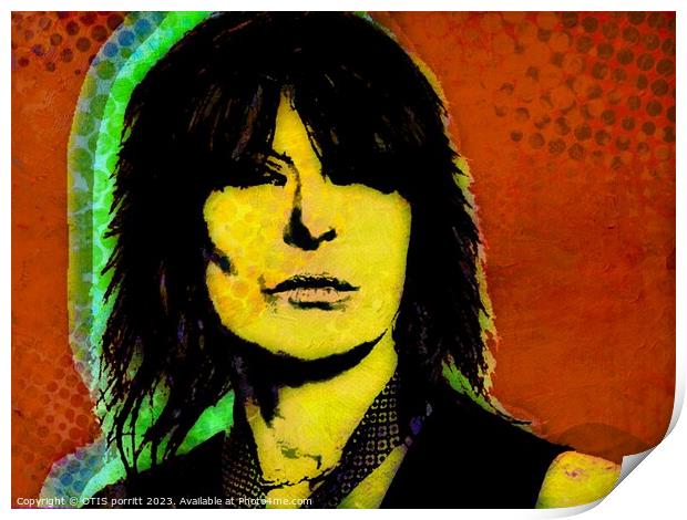 CHRISSIE HYNDE Print by OTIS PORRITT