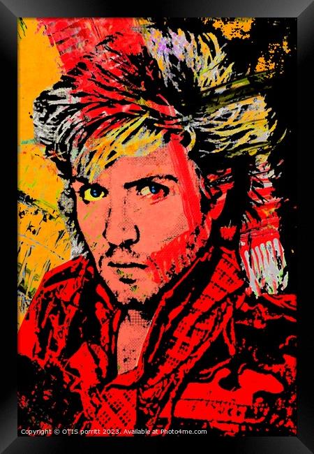 SIMON LE BON Framed Print by OTIS PORRITT