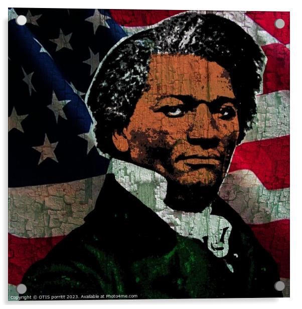 Frederick Douglass Acrylic by OTIS PORRITT