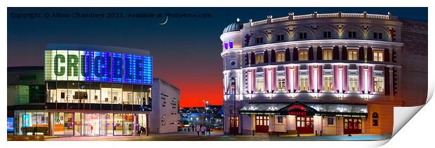 Sheffield Crucible and Lyceum Panorama  Print by Alison Chambers