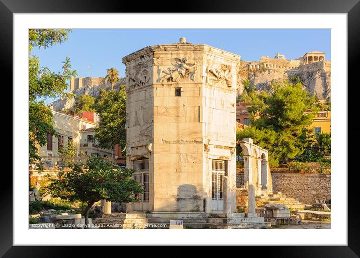 Tower of the Winds - Athens Framed Mounted Print by Laszlo Konya