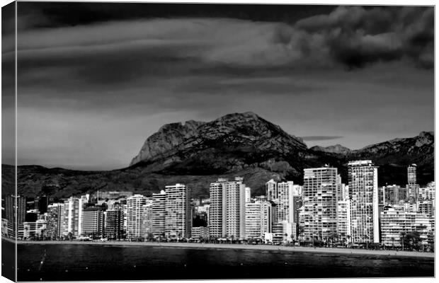 Benidorm Levante Beach Costa Blanca Spain Canvas Print by Andy Evans Photos