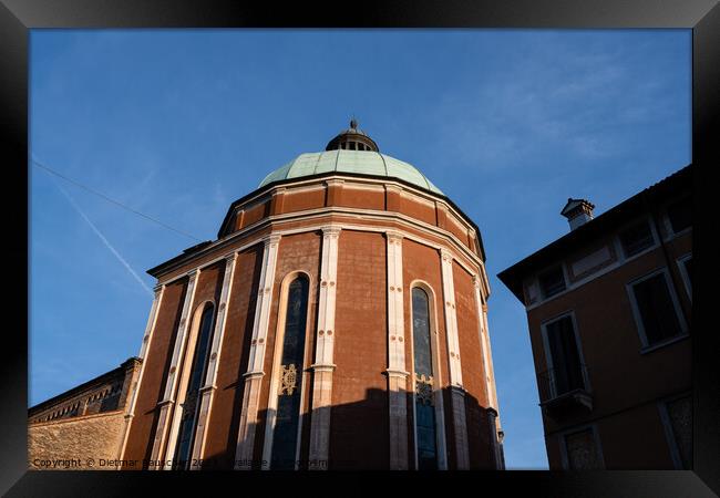 Vicenza Cathedral Apse with Cupola by Andrea Palla Framed Print by Dietmar Rauscher