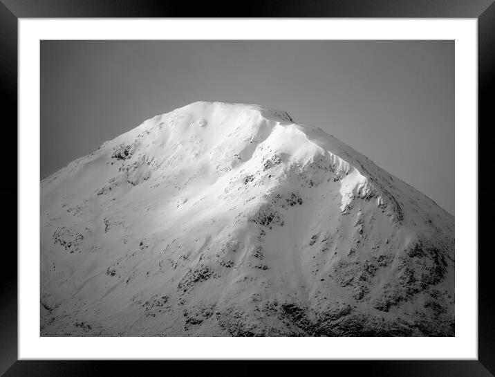 Snow covered peaks of Glencoe Framed Mounted Print by Anthony McGeever