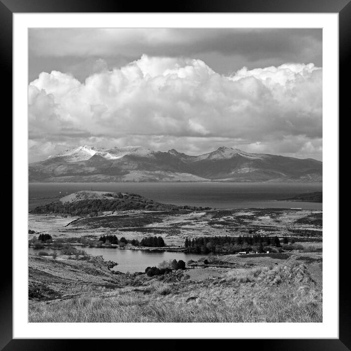 Isle of Arran mountains and Goldenberry Hill Framed Mounted Print by Allan Durward Photography