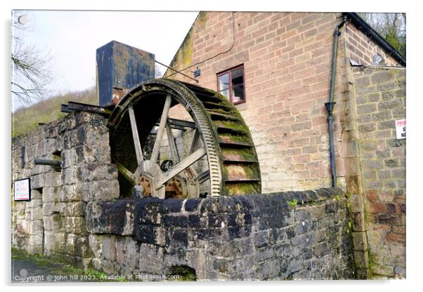 Old water wheel at Cromford, Derbyshire Acrylic by john hill
