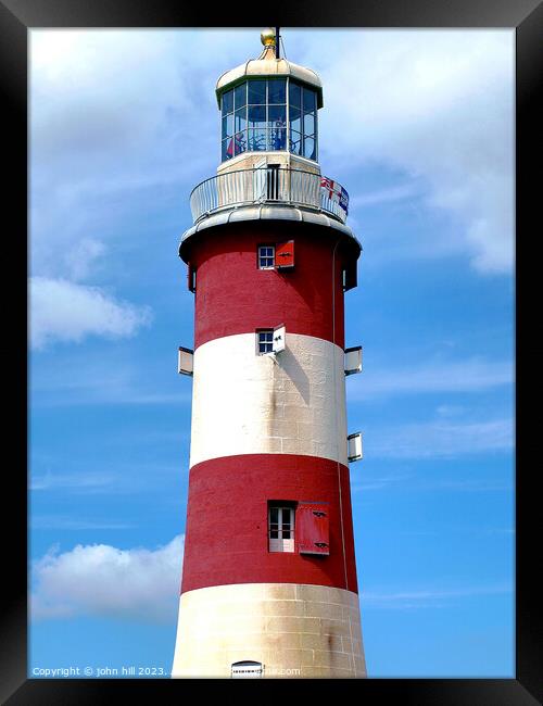Smeaton's Lighthouse. Framed Print by john hill