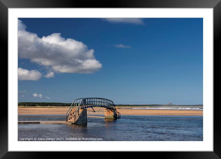 The Bridge, Belhaven Beach, Scotland Framed Mounted Print by Kasia Design