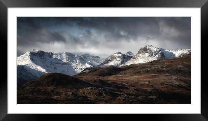 Langdale Pikes  Framed Mounted Print by Simon Wrigglesworth
