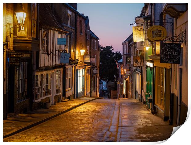 Steep Hill, Lincoln  Print by Andrew Scott