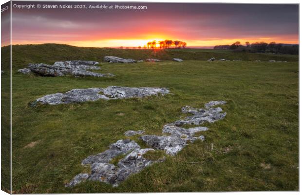 Tranquility at Arbor Low Canvas Print by Steven Nokes