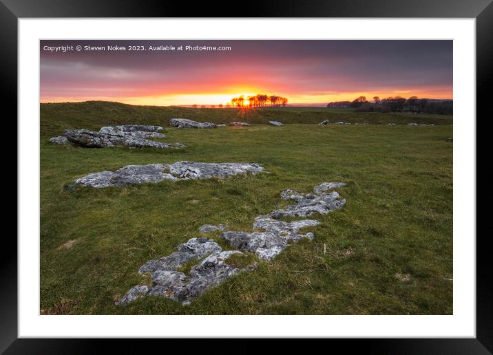 Tranquility at Arbor Low Framed Mounted Print by Steven Nokes