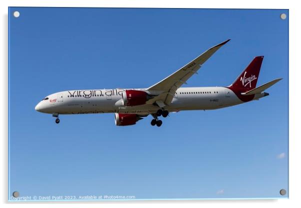 Virgin Atlantic Boeing 787     Acrylic by David Pyatt