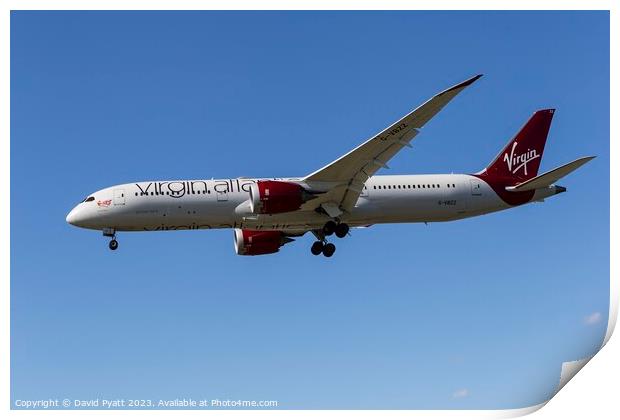 Virgin Atlantic Boeing 787     Print by David Pyatt