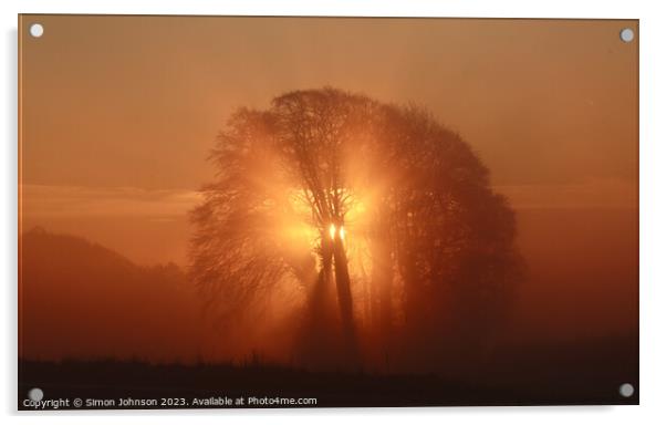sunrise  Acrylic by Simon Johnson