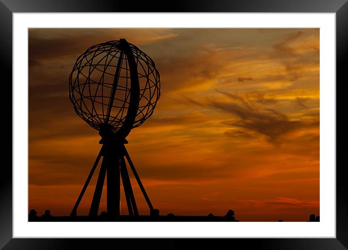North cape on fire Framed Mounted Print by Thomas Schaeffer
