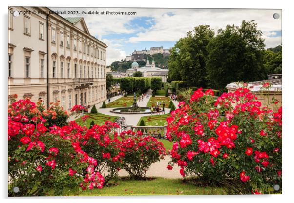 Mirabell Palace Salzburg Austria Acrylic by Pearl Bucknall