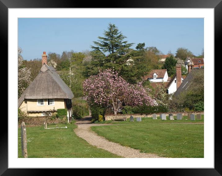 Serene Village View Framed Mounted Print by Simon Hill