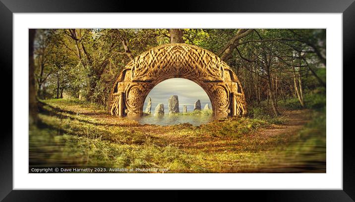 Northern Lands-Stones in the Forest Framed Mounted Print by Dave Harnetty