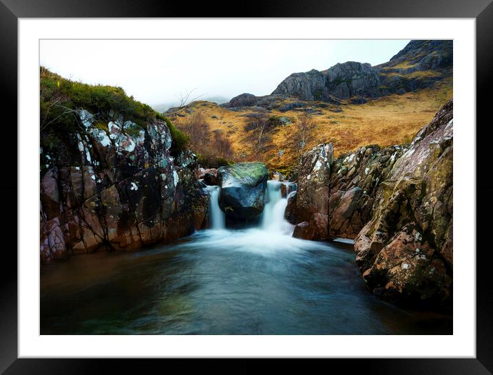 The Turquoise pools of Glencoe  Framed Mounted Print by Anthony McGeever