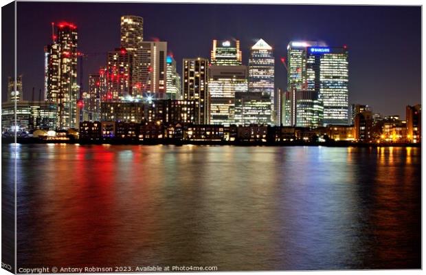 Glittering London Nightscape Canvas Print by Antony Robinson
