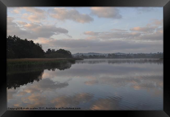 frensham pond tilford surrey Framed Print by mark coates