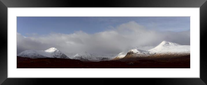Glencoe Winter Panorama  Framed Mounted Print by Anthony McGeever