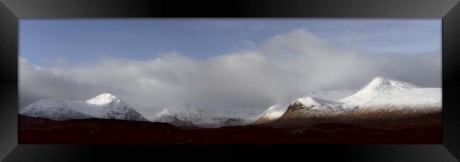 Glencoe Winter Panorama  Framed Print by Anthony McGeever