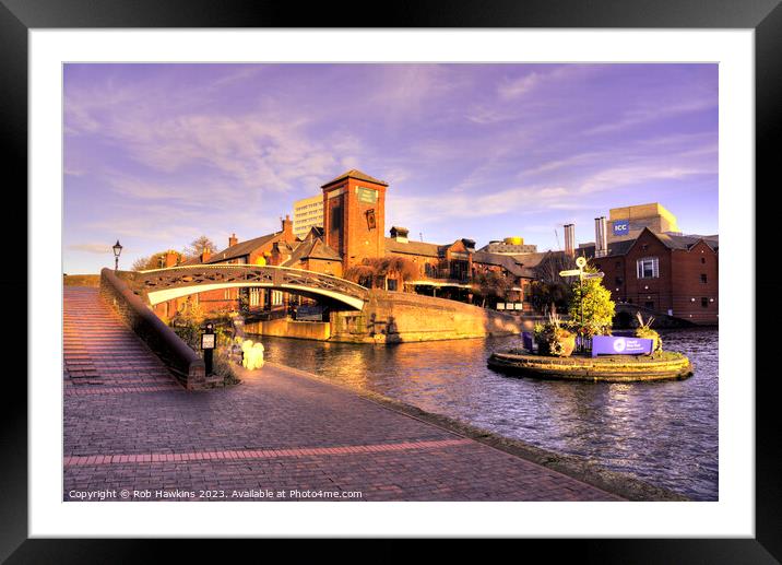 Birmingham Canal Junction Framed Mounted Print by Rob Hawkins