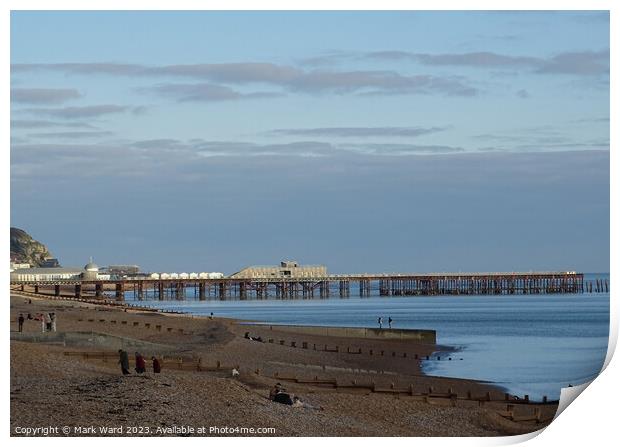 Hastings Pier in January. Print by Mark Ward