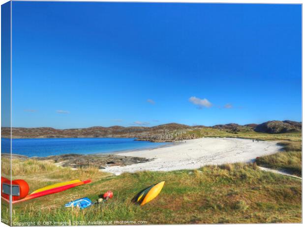 Achmelvich Beach Surf Morning Assynt Scottish West Canvas Print by OBT imaging