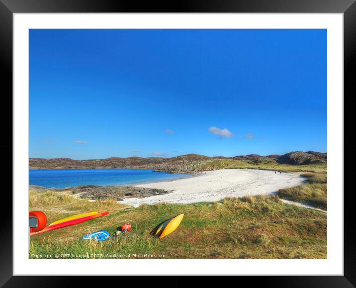 Achmelvich Beach Surf Morning Assynt Scottish West Framed Mounted Print by OBT imaging