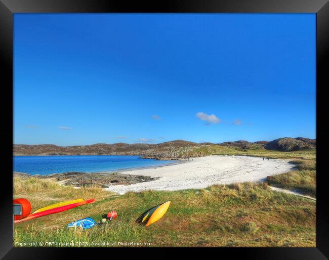 Achmelvich Beach Surf Morning Assynt Scottish West Framed Print by OBT imaging