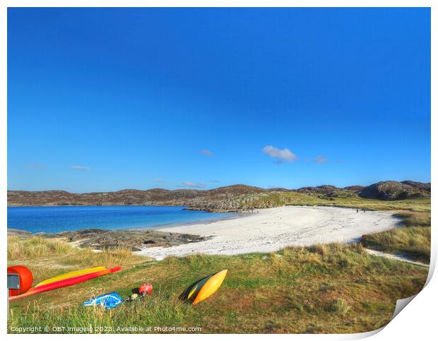 Achmelvich Beach Surf Morning Assynt Scottish West Print by OBT imaging
