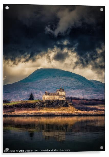 Duart Castle - Isle of Mull Acrylic by Craig Doogan