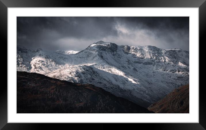Bow Fell Framed Mounted Print by Simon Wrigglesworth