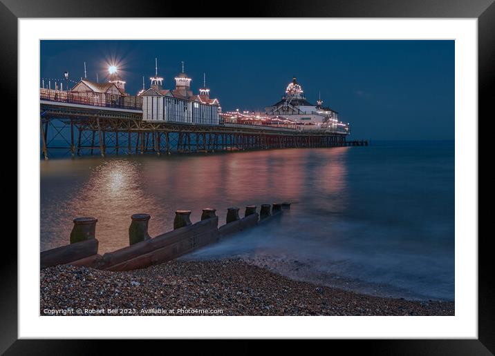 Eastbourne Pier Evening Framed Mounted Print by Robert Bell