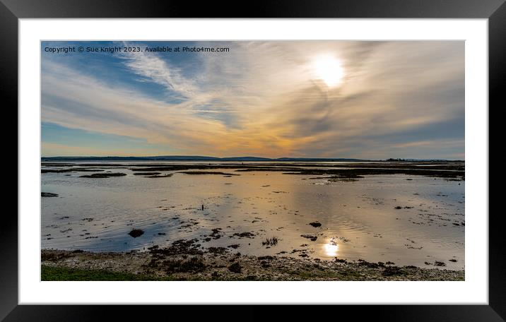A view from Lepe across to the Isle of Wight Framed Mounted Print by Sue Knight