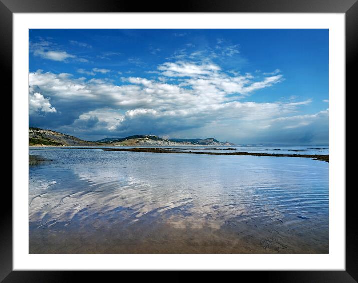 Jurassic Coast and Lyme Bay Reflections Framed Mounted Print by Darren Galpin