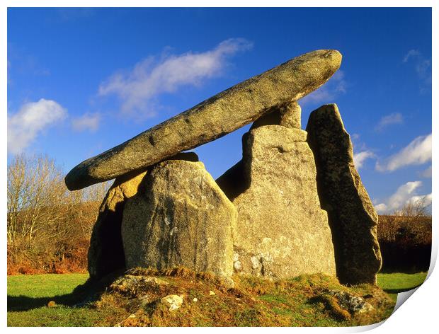 Trethevy Quoit, Cornwall Print by Darren Galpin