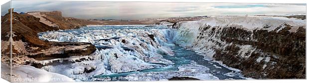 Gullfoss Falls - Iceland Canvas Print by Martin Davis