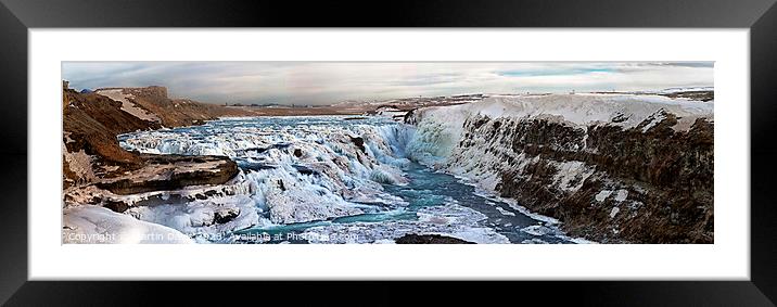 Gullfoss Falls - Iceland Framed Mounted Print by Martin Davis