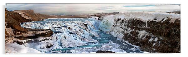 Gullfoss Falls - Iceland Acrylic by Martin Davis