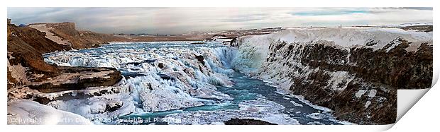 Gullfoss Falls - Iceland Print by Martin Davis