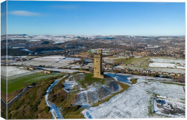 Castle Hill Snowy Morning Canvas Print by Apollo Aerial Photography