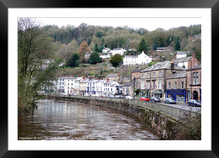 Matlock Bath and river Derwent, Derbyshire Framed Mounted Print by john hill