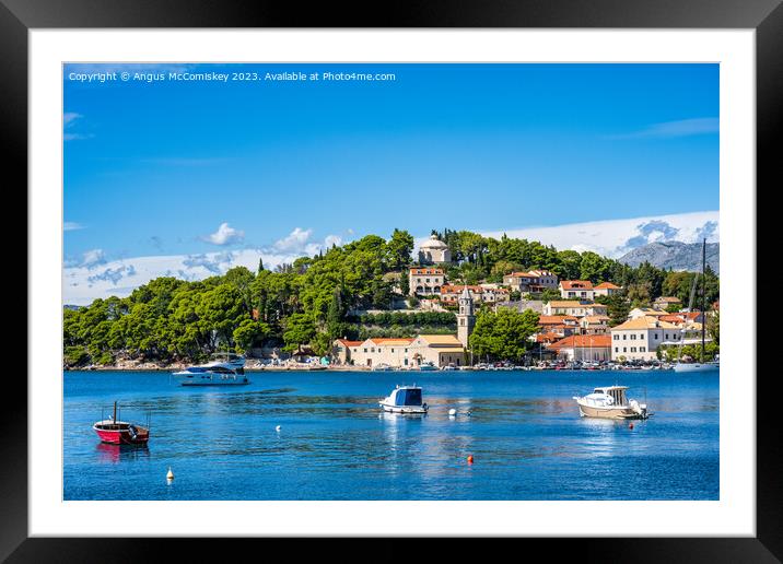 Church of Our Lady of the Snows in Cavtat, Croatia Framed Mounted Print by Angus McComiskey