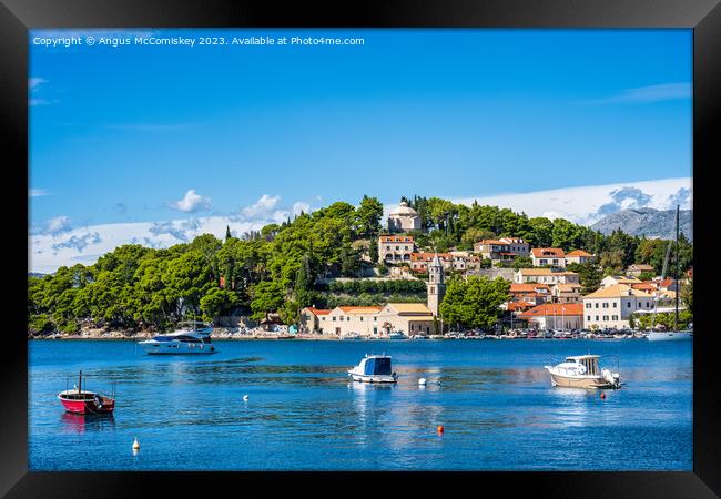 Church of Our Lady of the Snows in Cavtat, Croatia Framed Print by Angus McComiskey