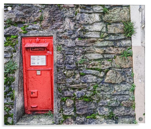 The Victorian Wall Post Box Acrylic by Peter F Hunt